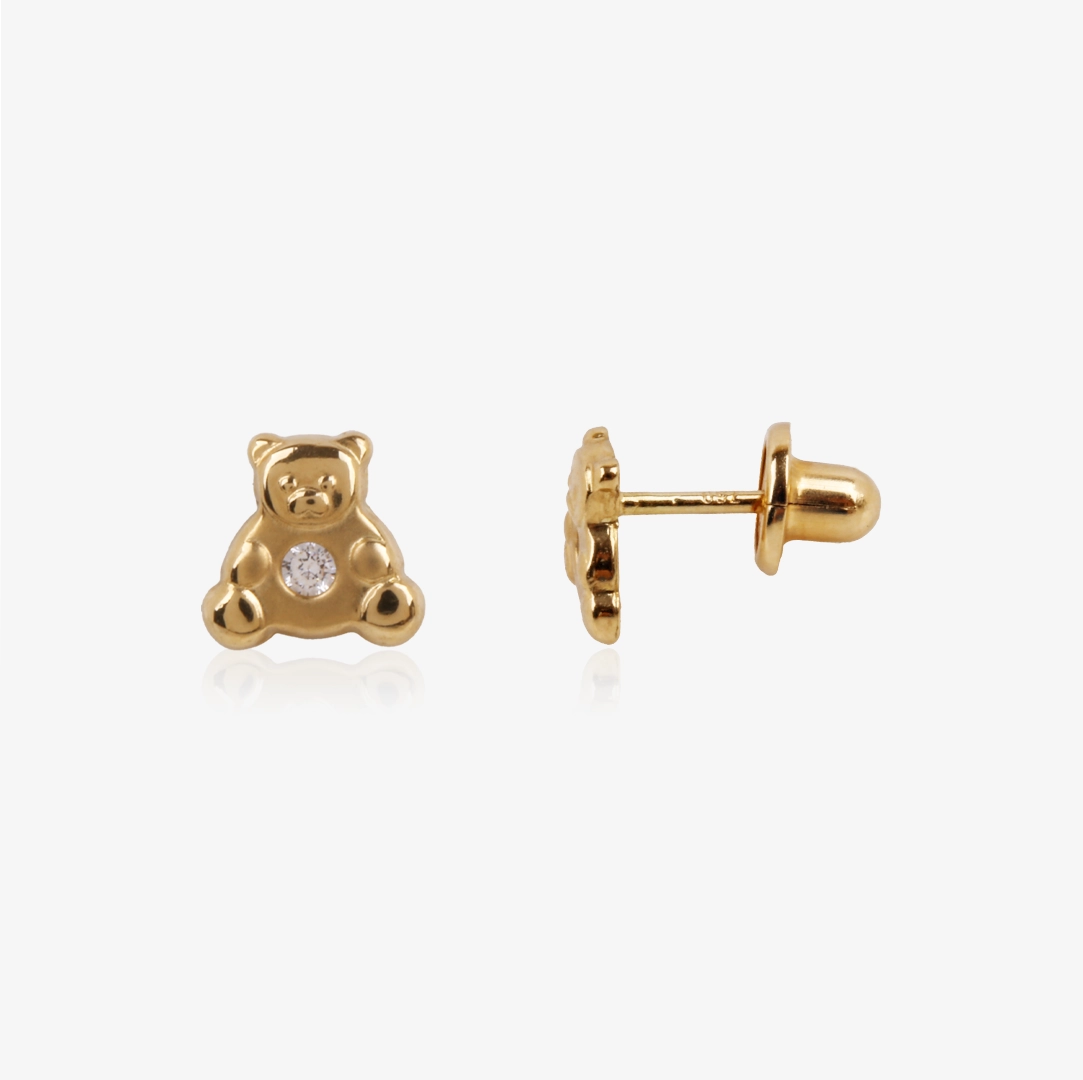 Pendientes Baby+ Osito y circonitas