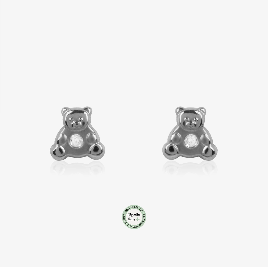Pendientes Baby+ Osito y circonitas