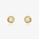 Carved Chaton Earring