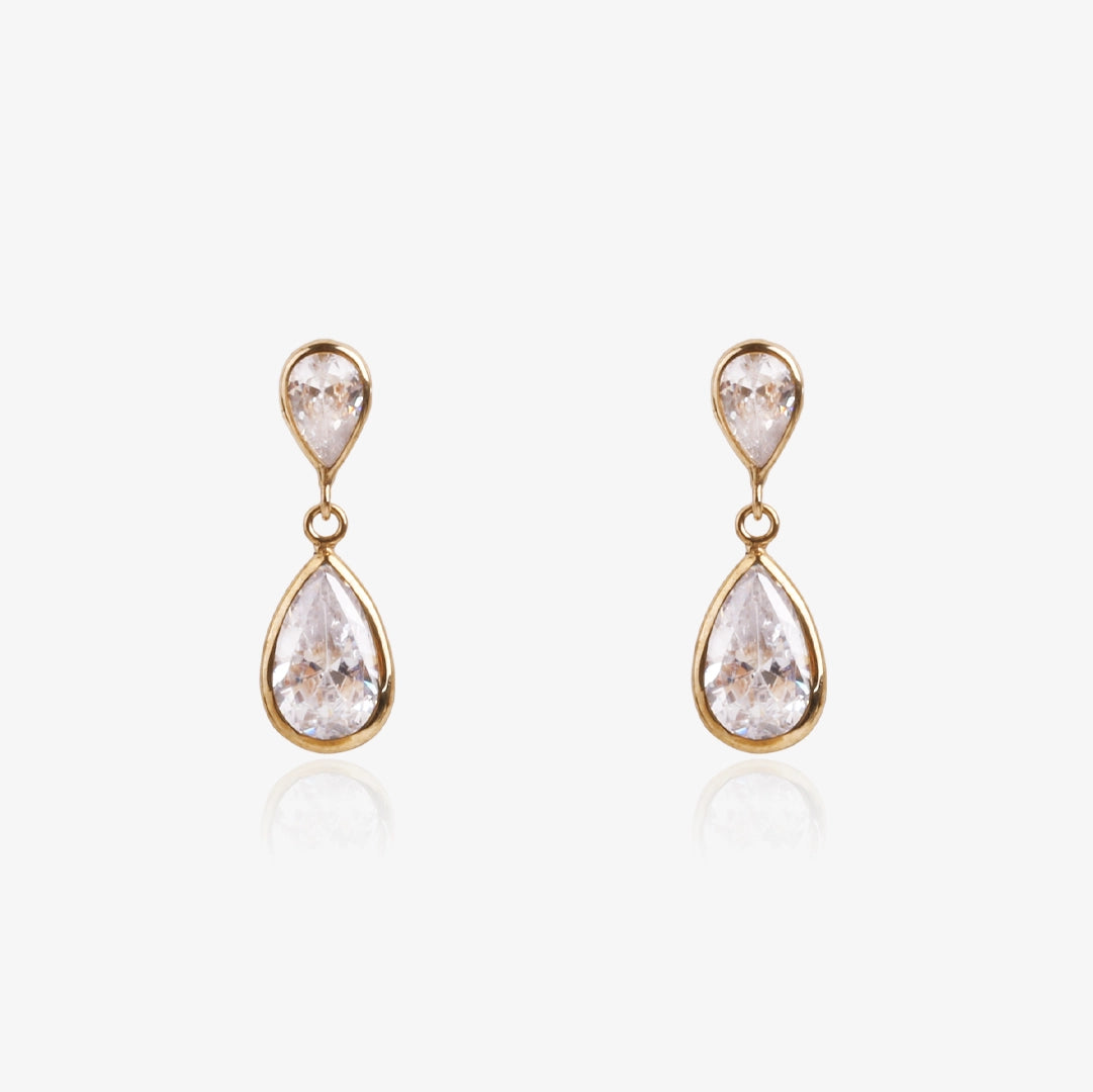 Pendientes circonitas gotas