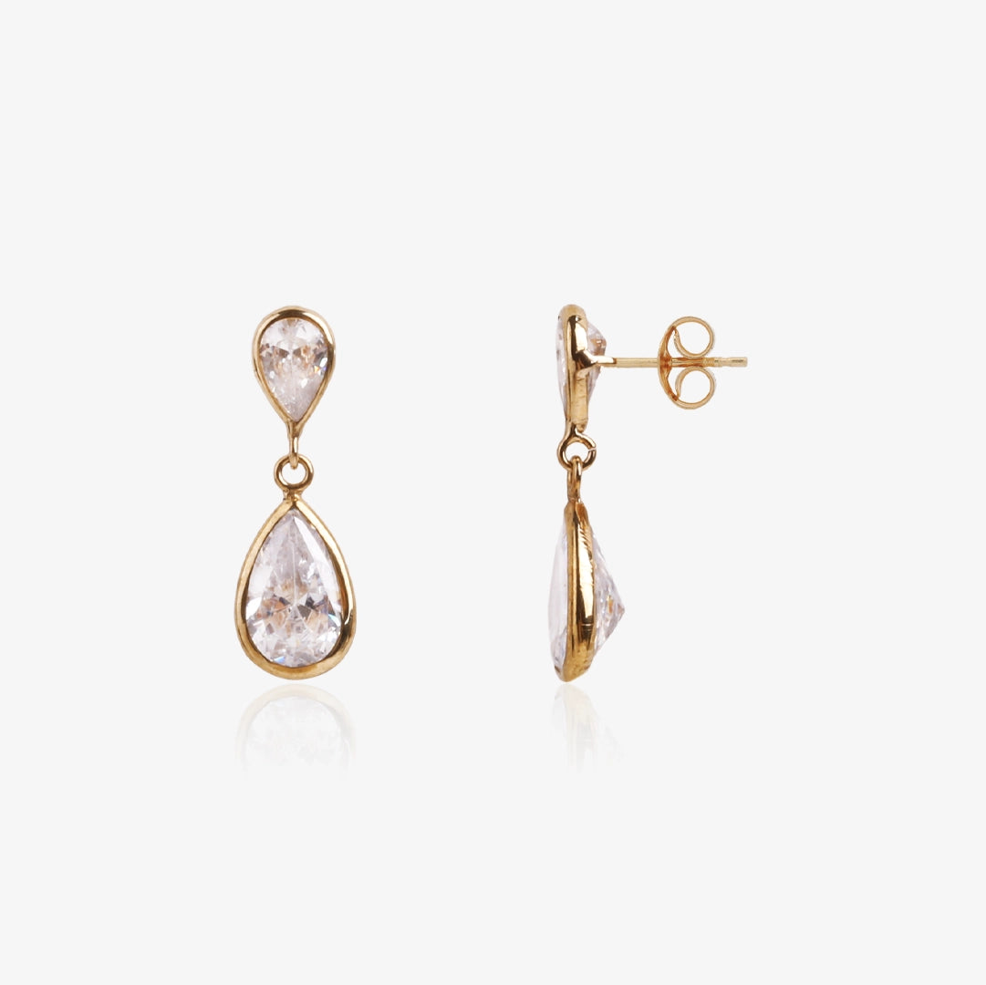 Pendientes circonitas gotas