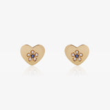 Pendientes Corazon flor