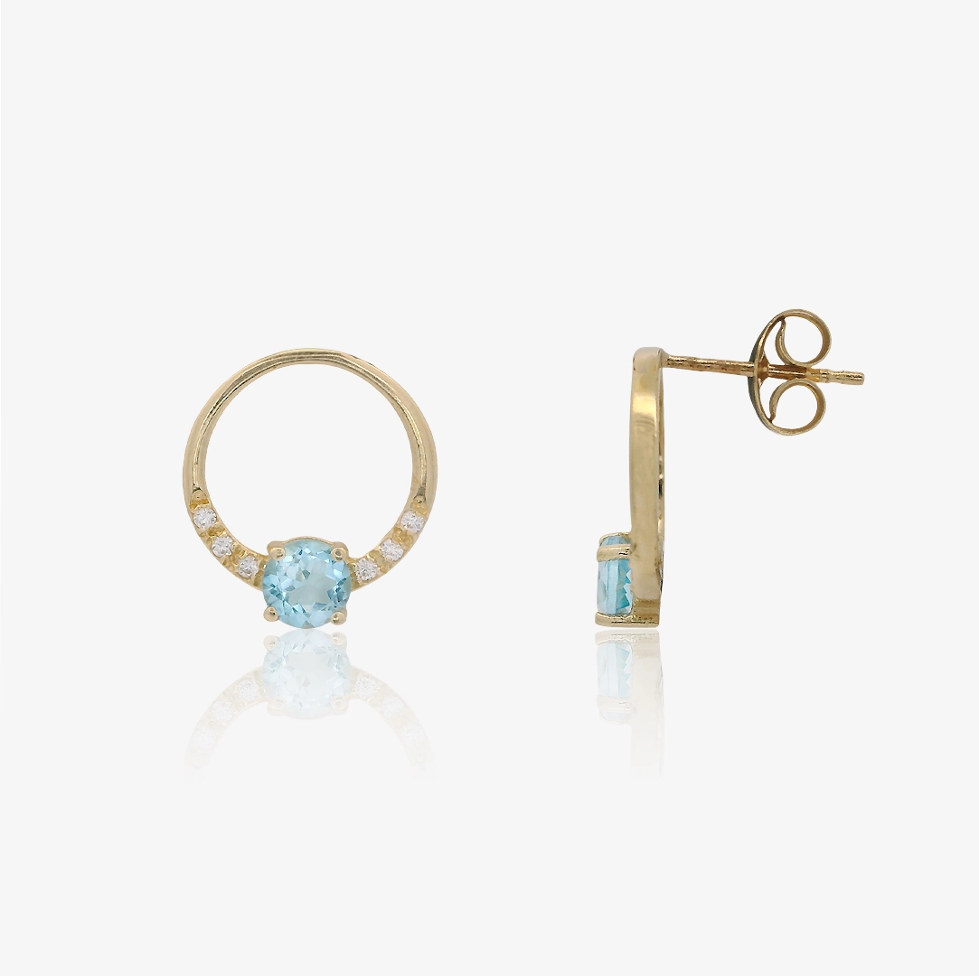 Pendientes Topacio Aro