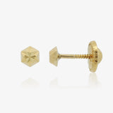 Pendientes Hexágono Tallado