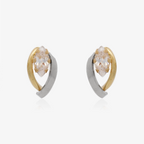 Pendientes hoja Bicolor