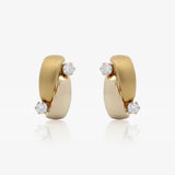 Pares Oro9 Omega Piedras Doble Banda