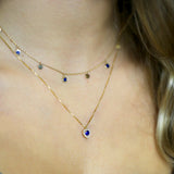 Blue Discs Necklace.