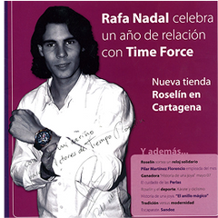 Rafael Nadal manda un saludo a los lectores de la revista de Tiempo Roselin