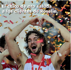 Pau Gasol manda un saludo a los miembros del Club Roselin.