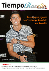 Cristiano Ronaldo manda un saludo a los lectores de la revista de Tiempo Roselin