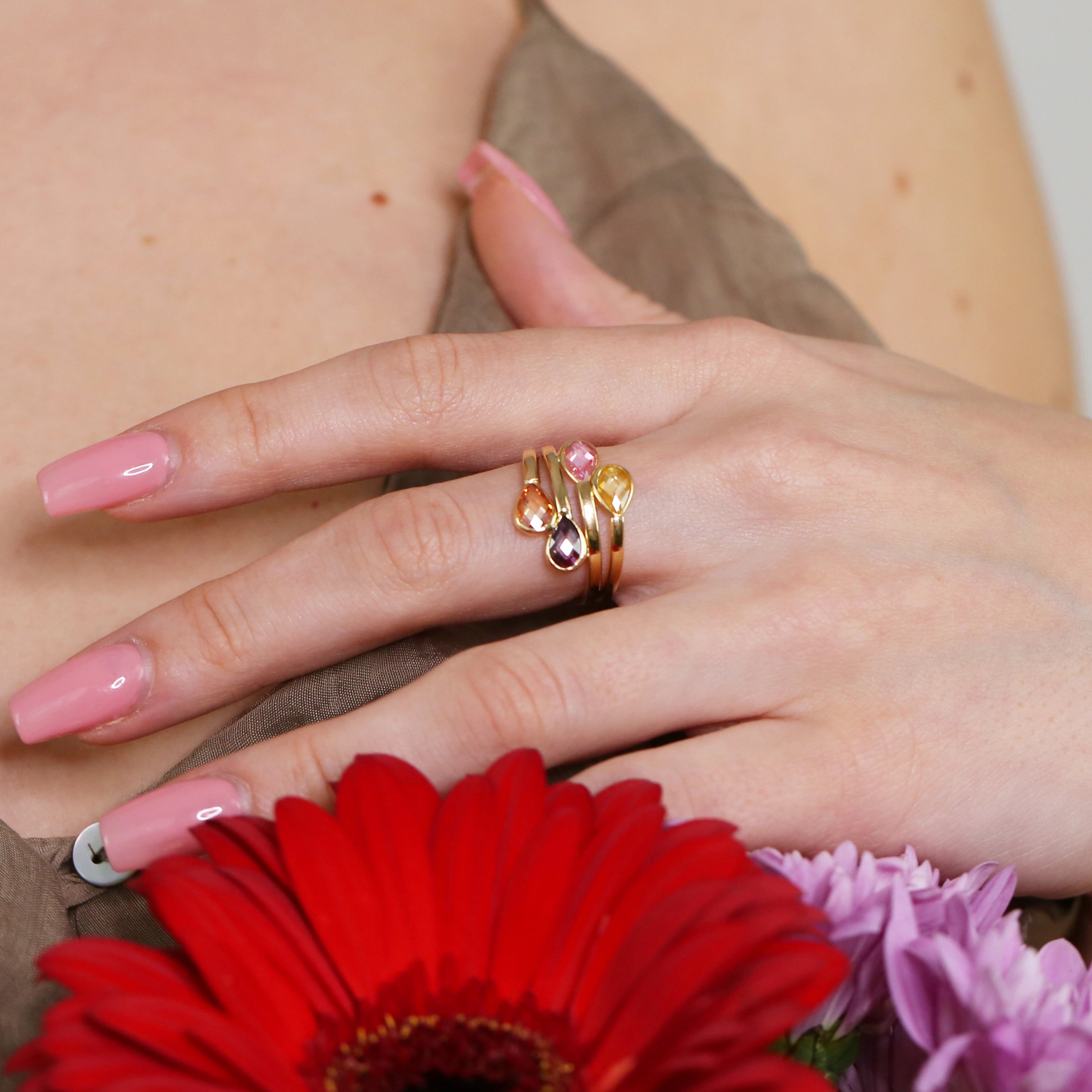 Anillo Color Cuadruple