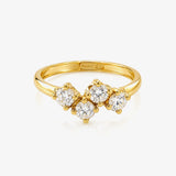 Anillo 4 Garras Diagonal