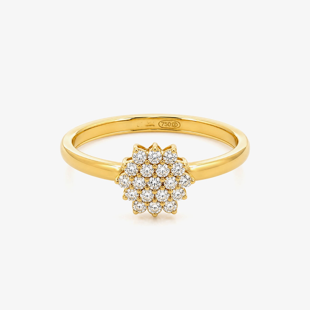 Anillo Piedras Hexagonal