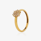 Anillo Piedras Hexagonal