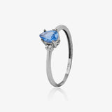 Blue teardrop ring