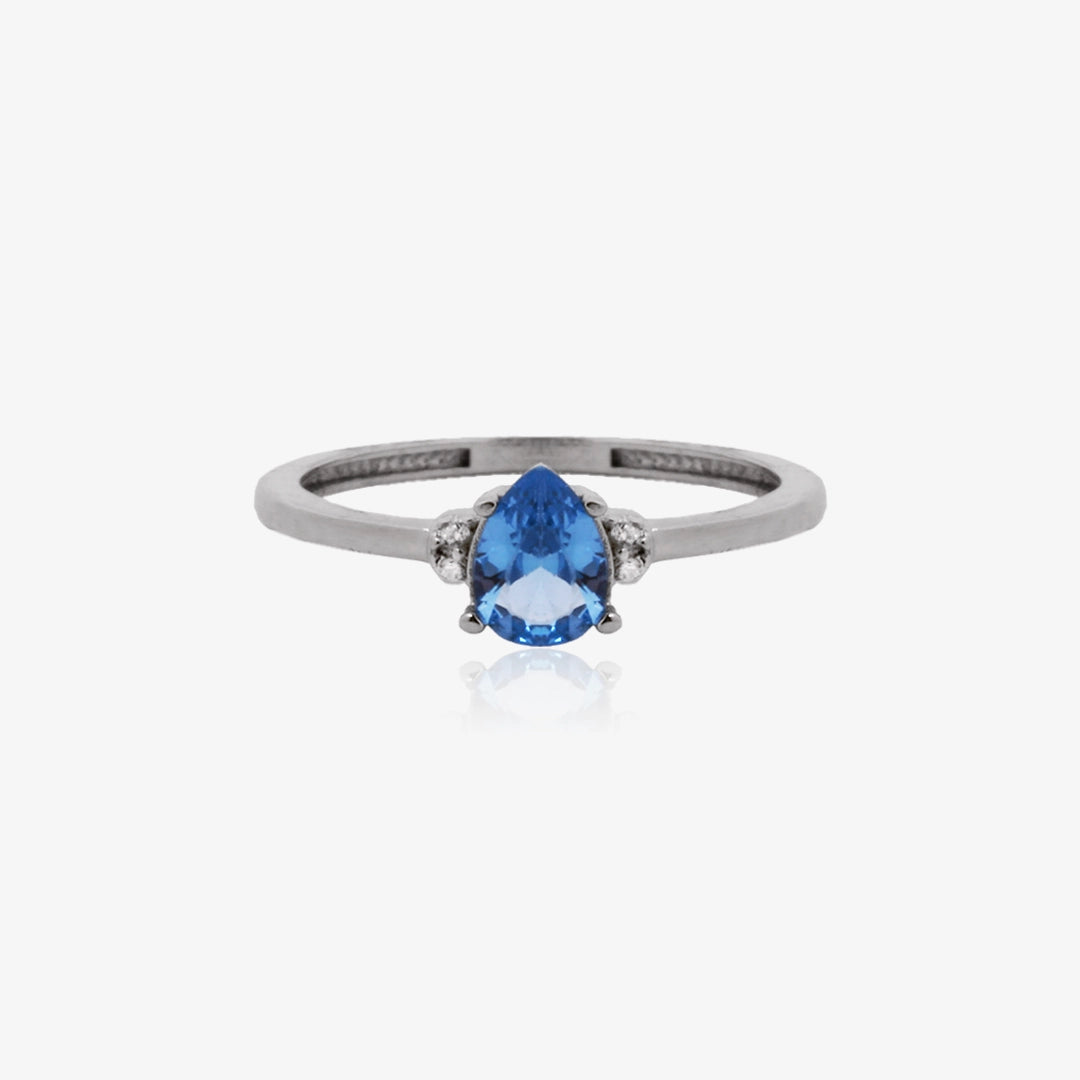 Anillo lágrima Azul