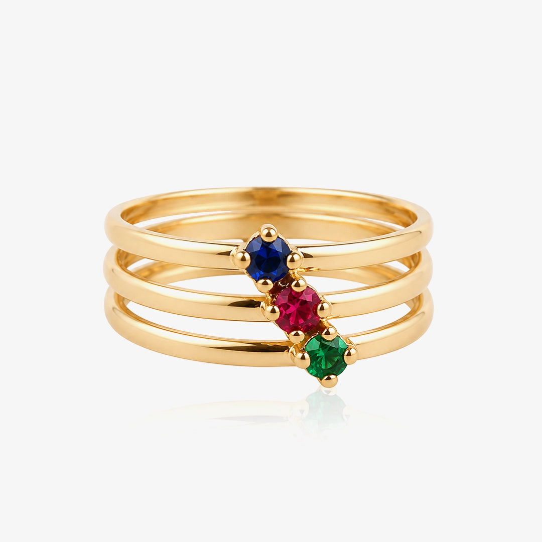 Anillo Triple color