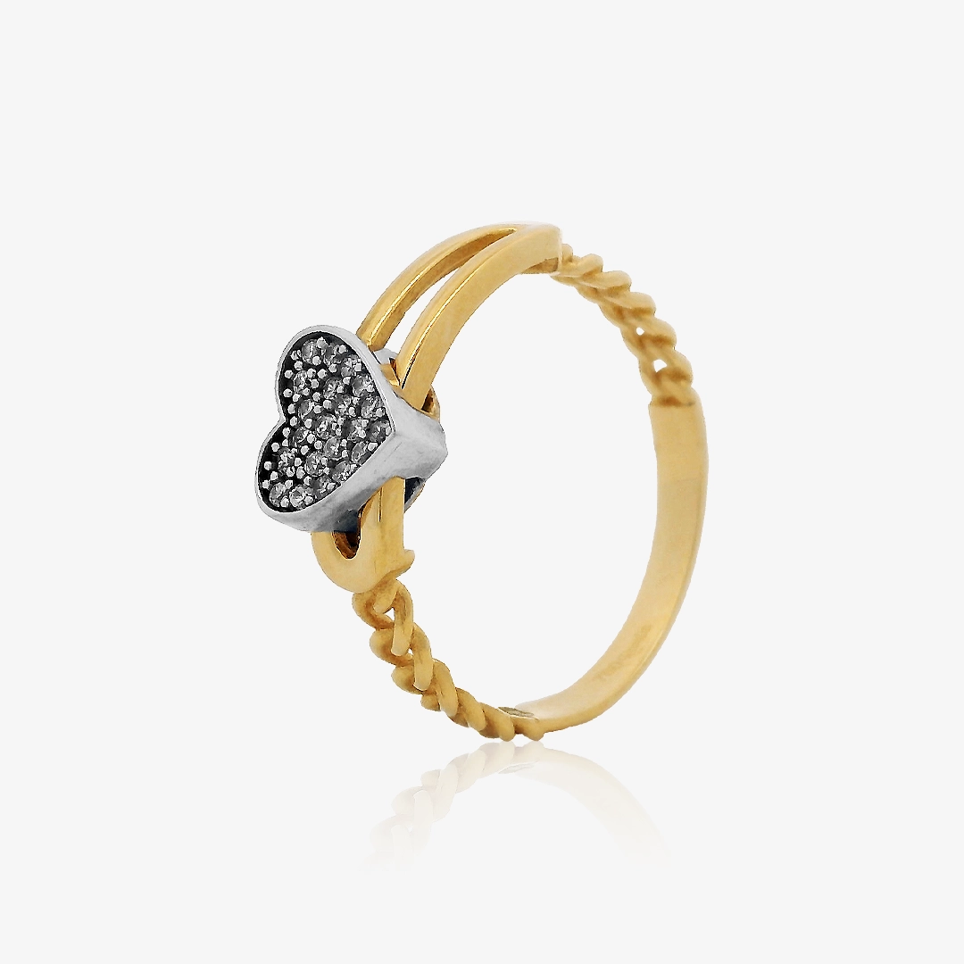 Anillo Bicolor Corazón