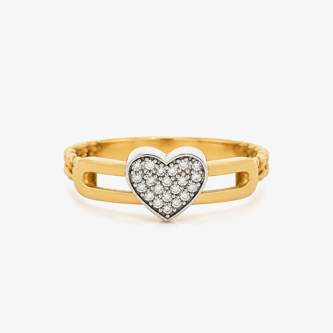 Anillo Bicolor Corazón