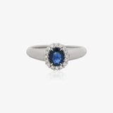 Anillo Diamante y Zafiro