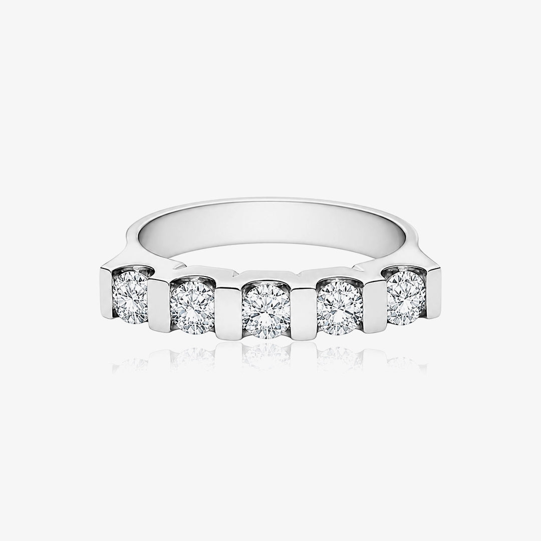 1.00 Carat Diamond Cinquillo Ring
