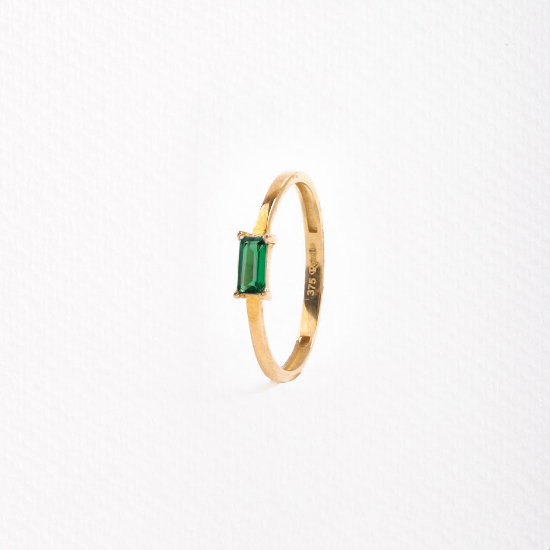 Anillo  Circonita Rectangular