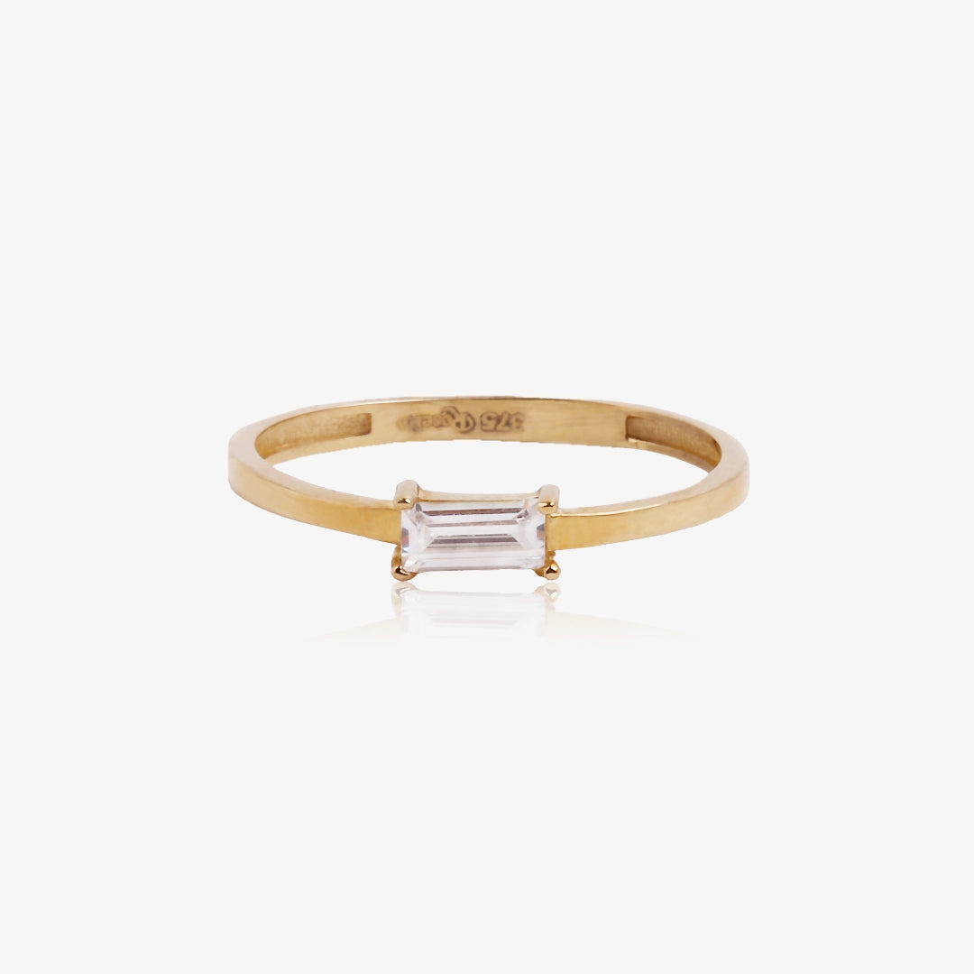 Anillo  Circonita Rectangular