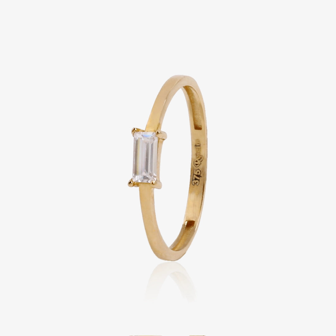 Anillo  Circonita Rectangular