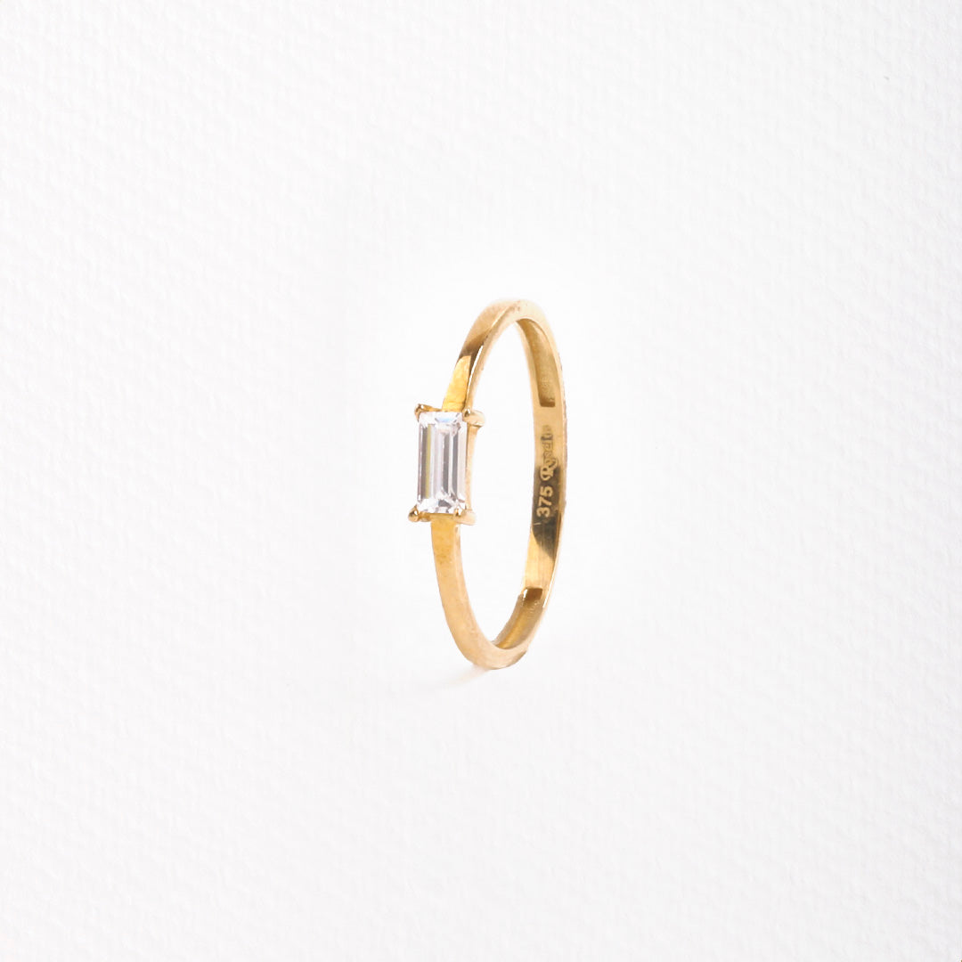 Anillo  Circonita Rectangular