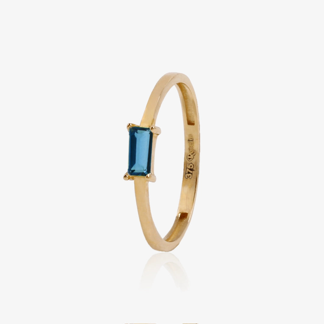 Anillo  Circonita Rectangular