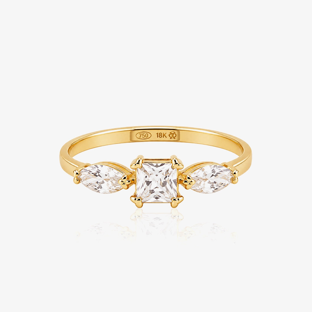 Anillo Marquise y Princesa