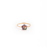 Colored flower ring