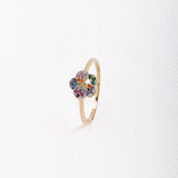 Colored flower ring