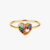 Anillo Corazon colores