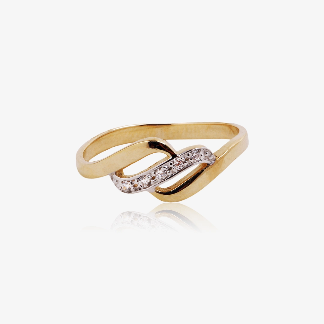 Anillo bicolor Entrelazada