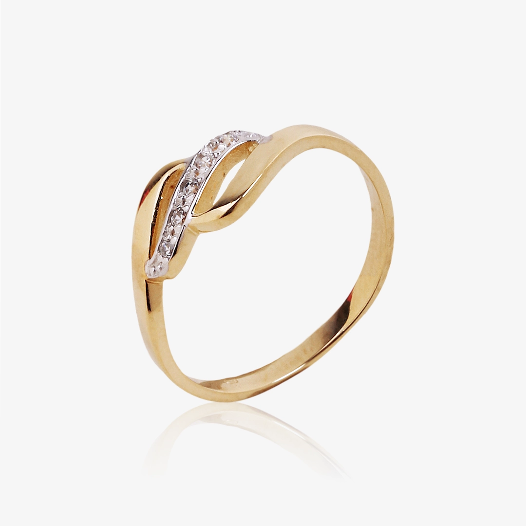 Anillo bicolor Entrelazada