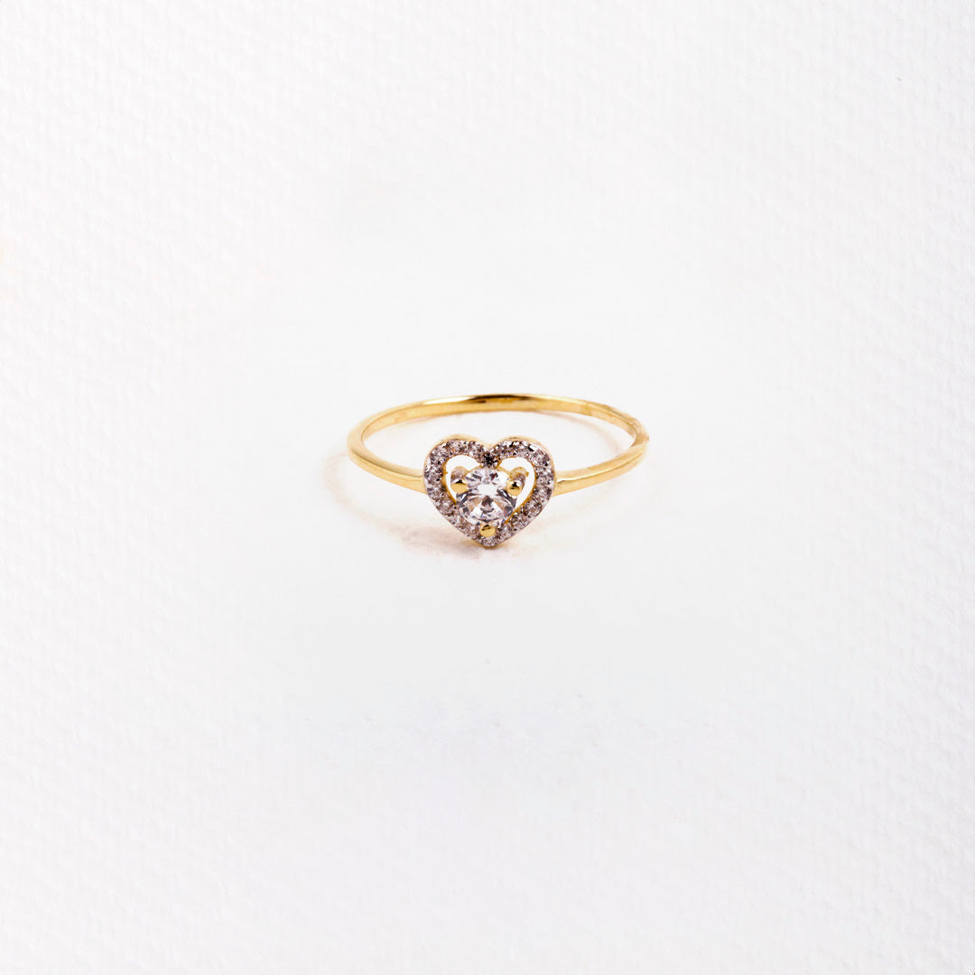 Anillo corazón princesa