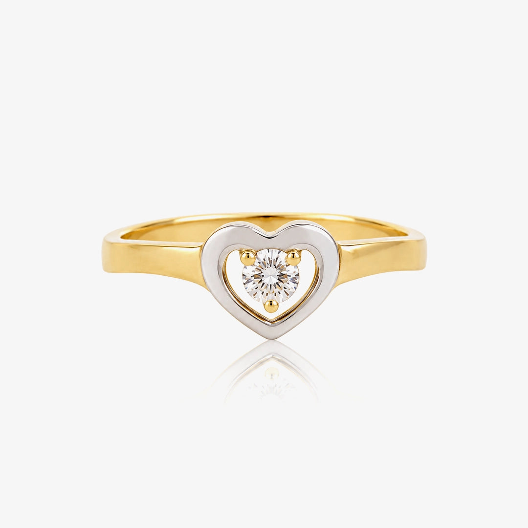 Anillo Bicolor Corazon