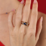 Anillo Corazón Doble Hilo