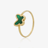 Anillo Malaquita Mariposa