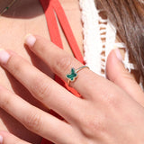 Anillo Malaquita Mariposa