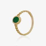Anillo Malaquita Oval