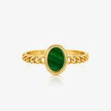 Anillo Malaquita Oval