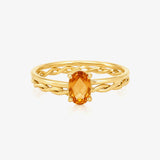 Anillo Trenzado Ambar