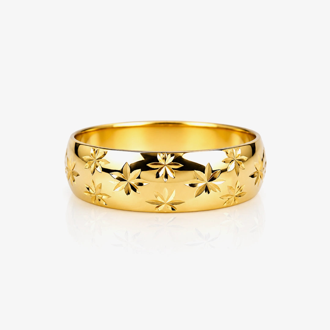 Anillo ancho lapidado