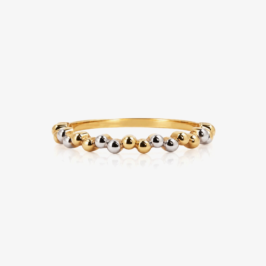 Two-tone ring with little balls