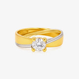 Anillo Bicolor 4 Garras