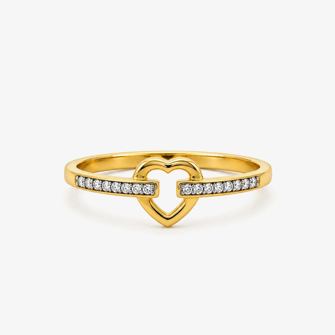 Anillo Diamante Corazón