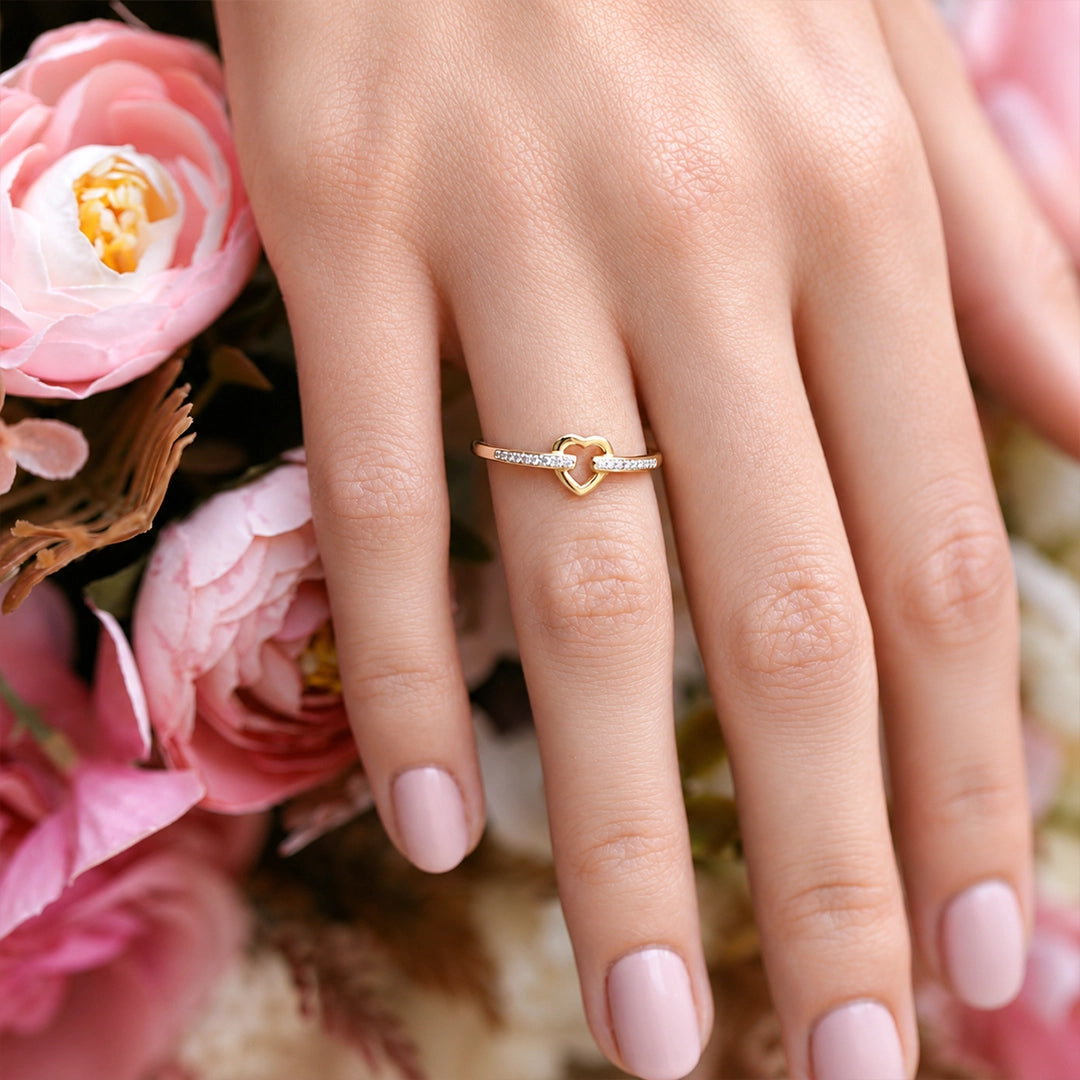 Anillo Diamante Corazón