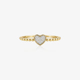 Created Diamond Heart Ring